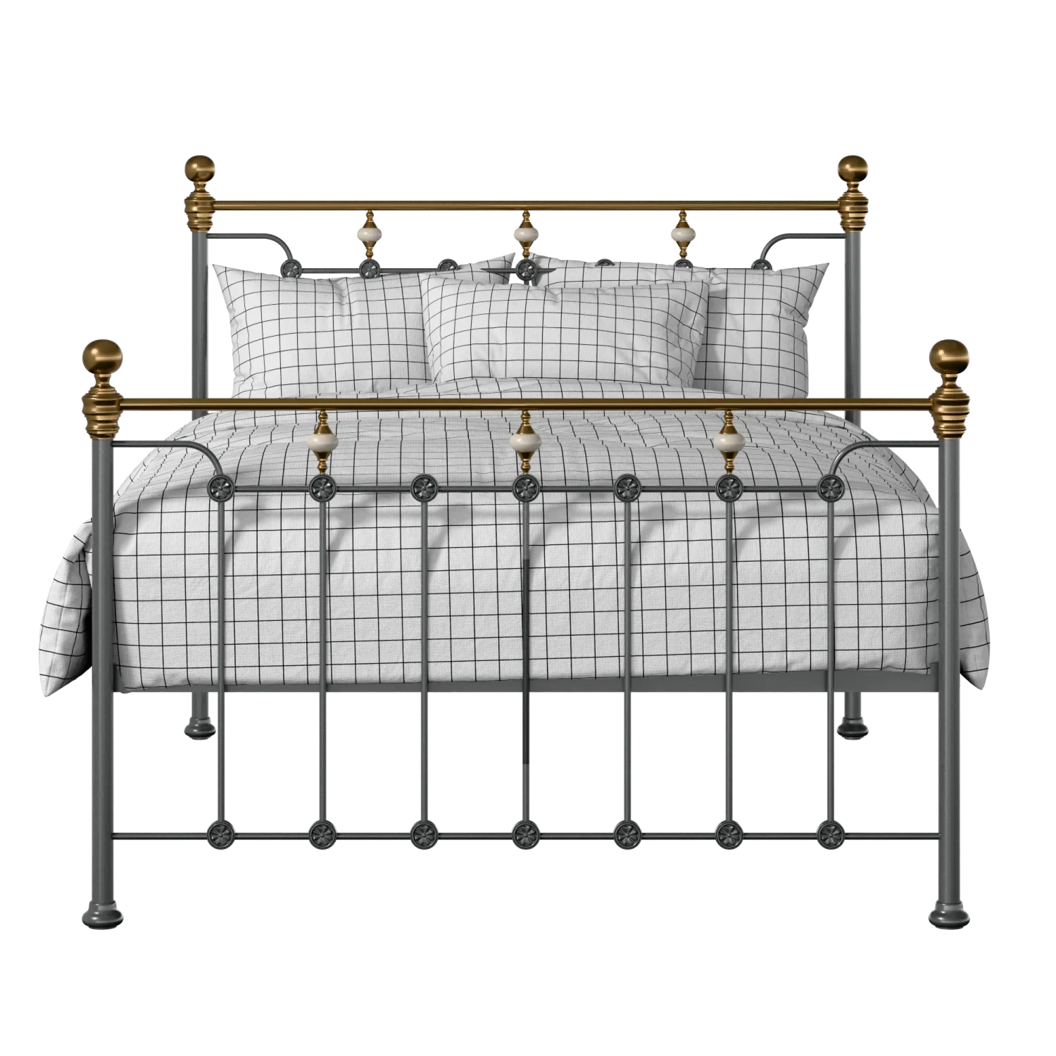 Glenholm iron/metal bed in pewter