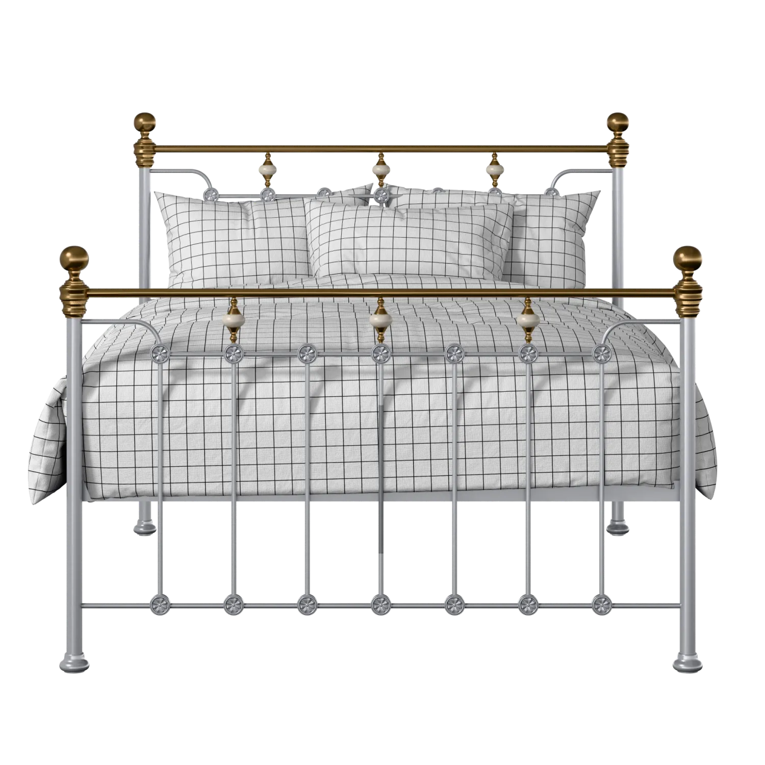 Glenholm iron/metal bed in silver