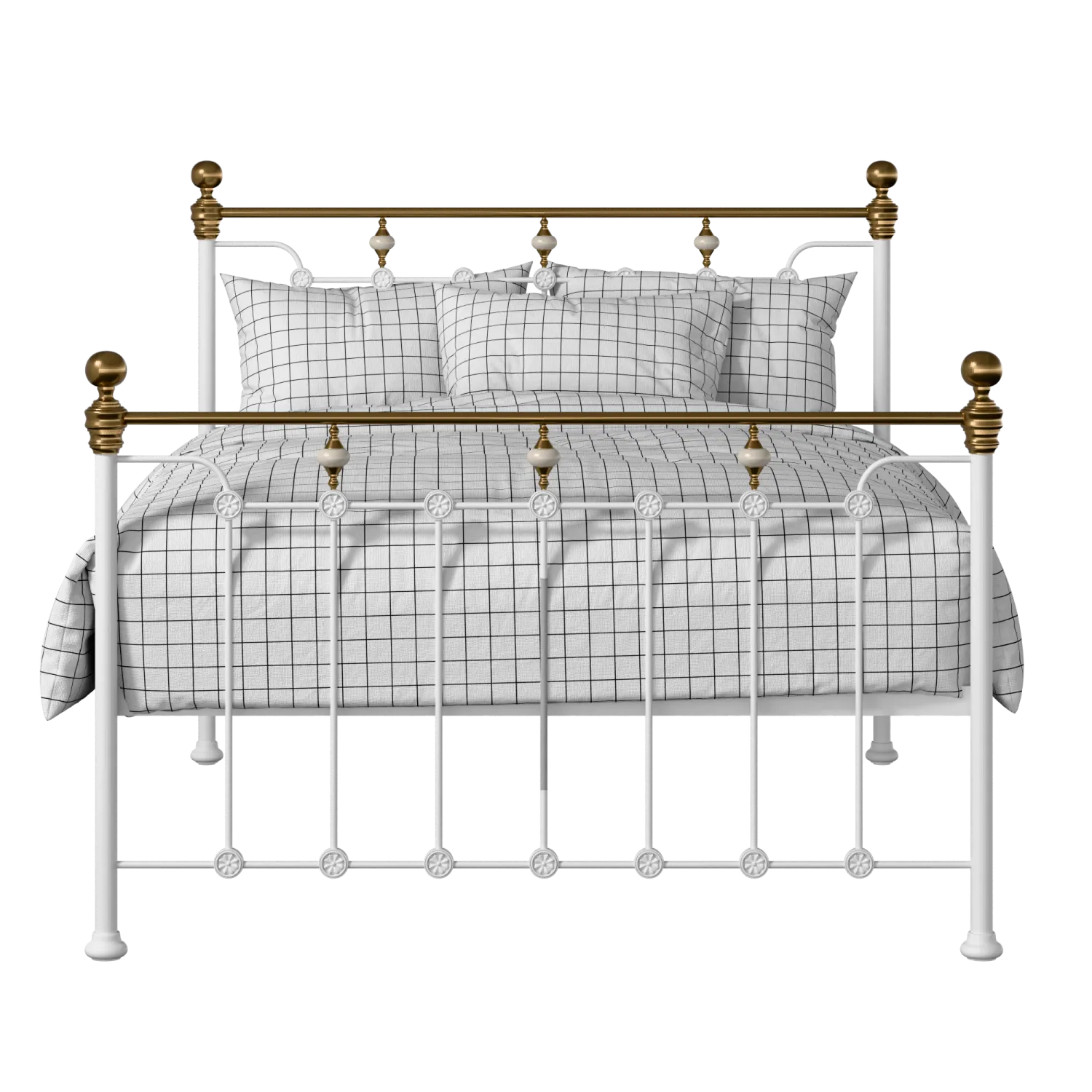 Glenholm iron/metal bed in white