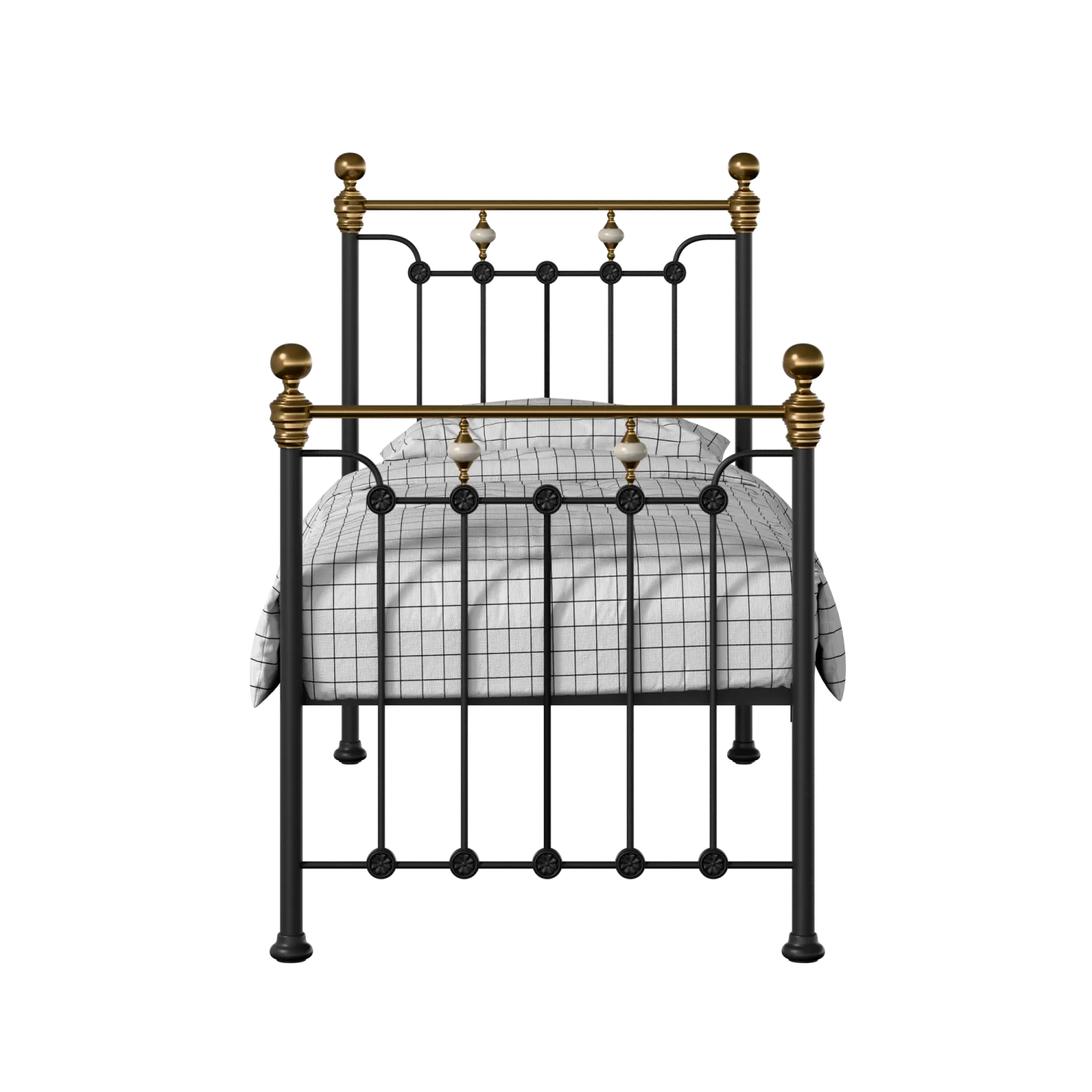 Glenholm iron/metal single bed in black