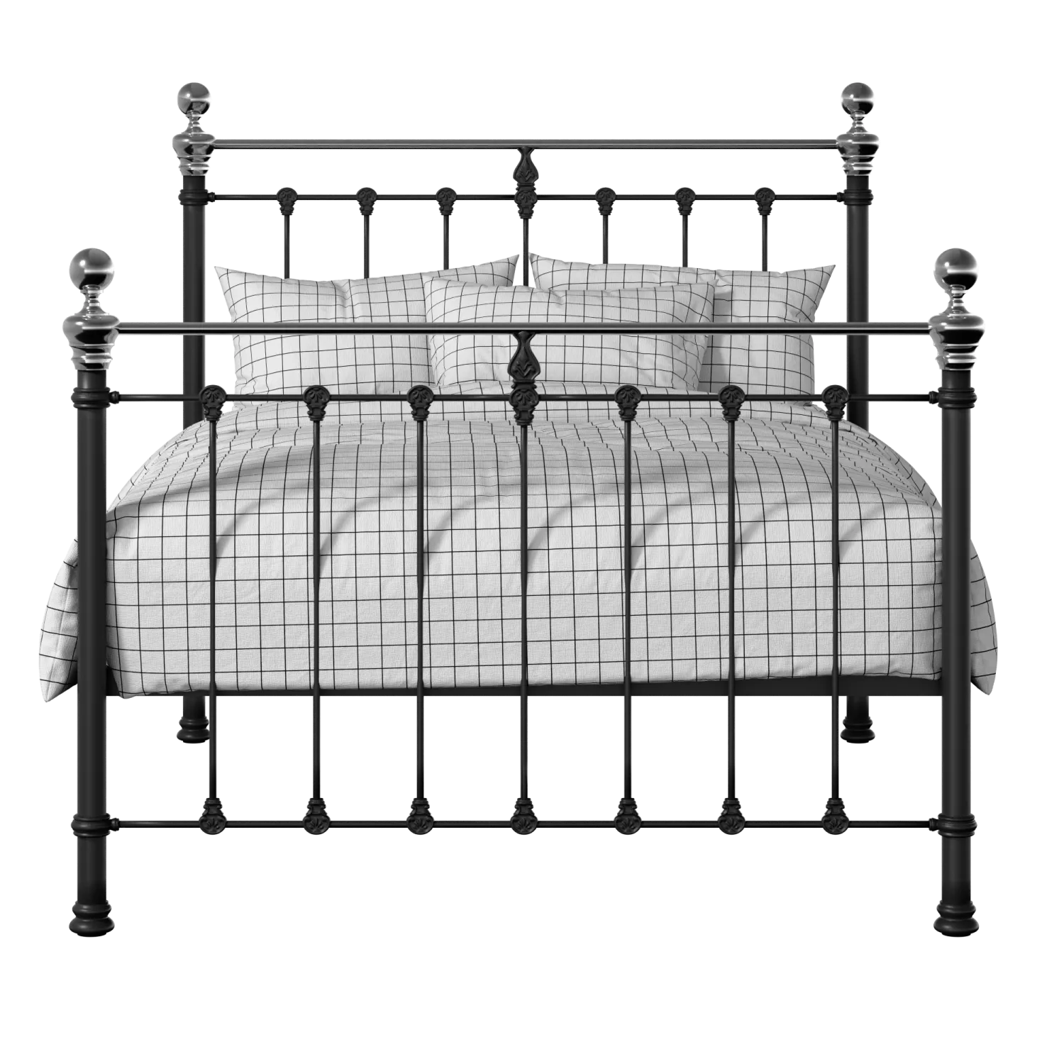 Hamilton Chromo iron/metal bed in black