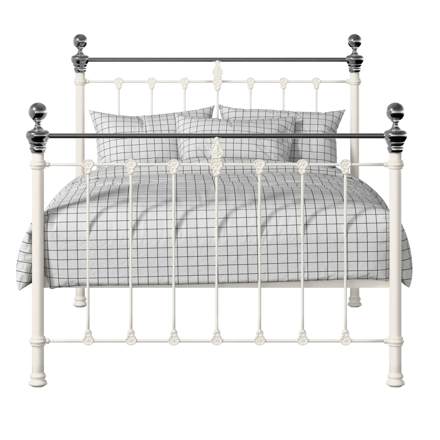 Hamilton Chromo iron/metal bed in ivory