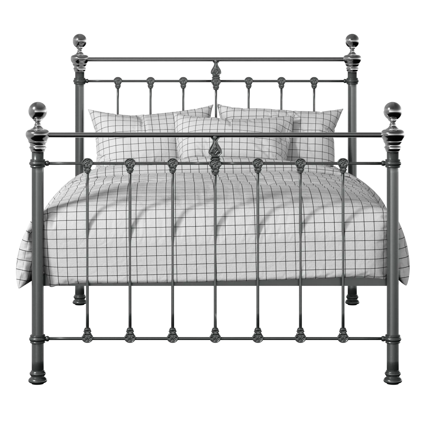 Hamilton Chromo iron/metal bed in pewter