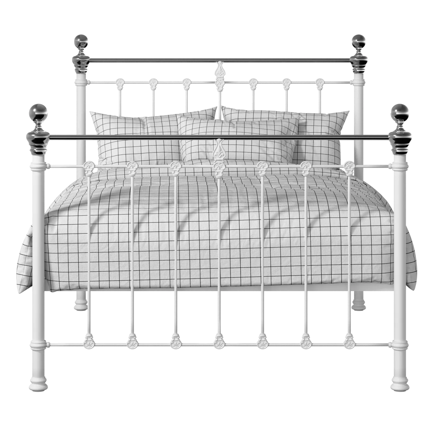 Hamilton Chromo iron/metal bed in white