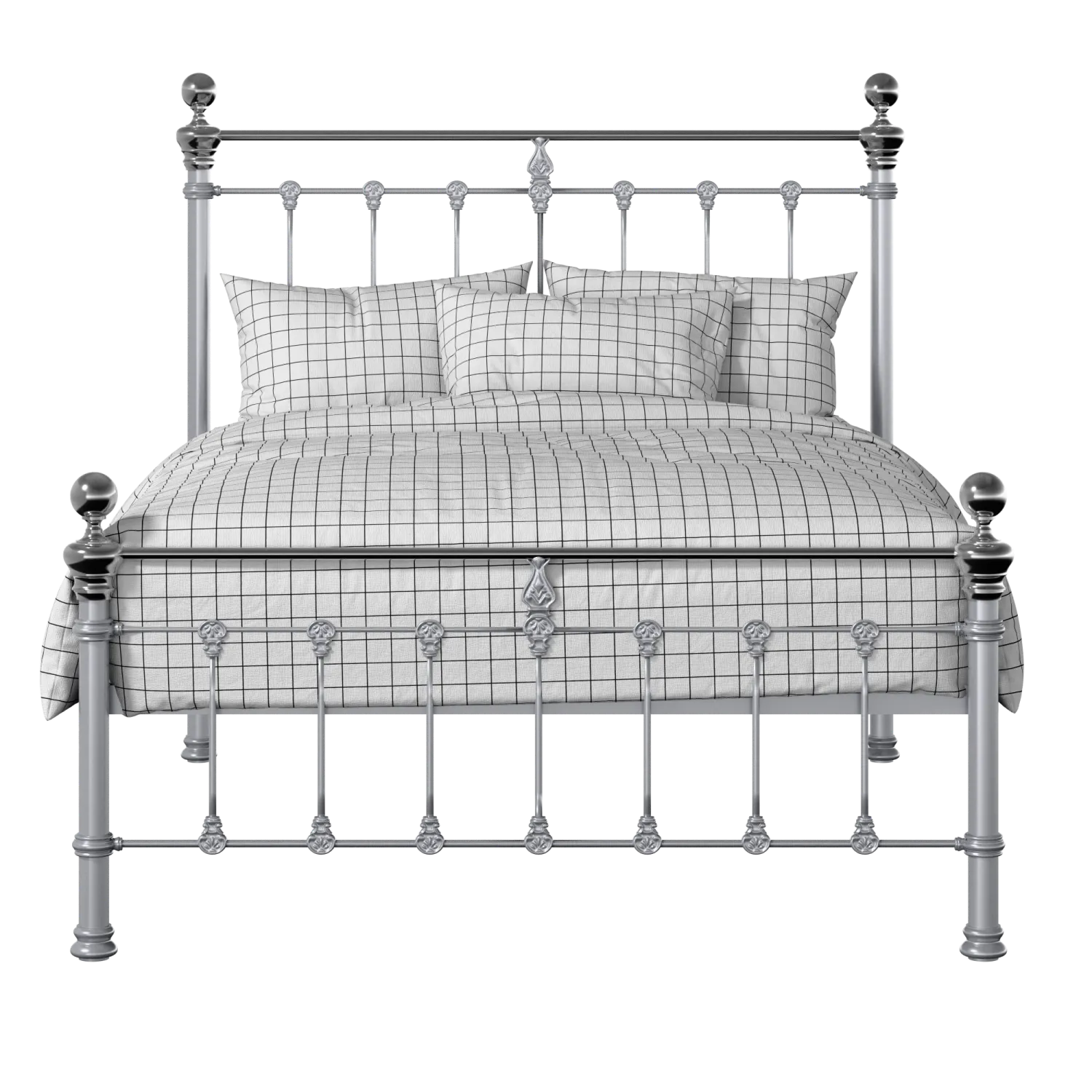 Hamilton Chromo Low Footend iron/metal bed in silver