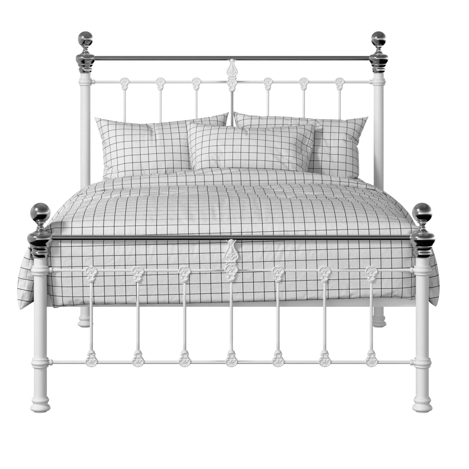 Hamilton Chromo Low Footend letto in ferro bianco
