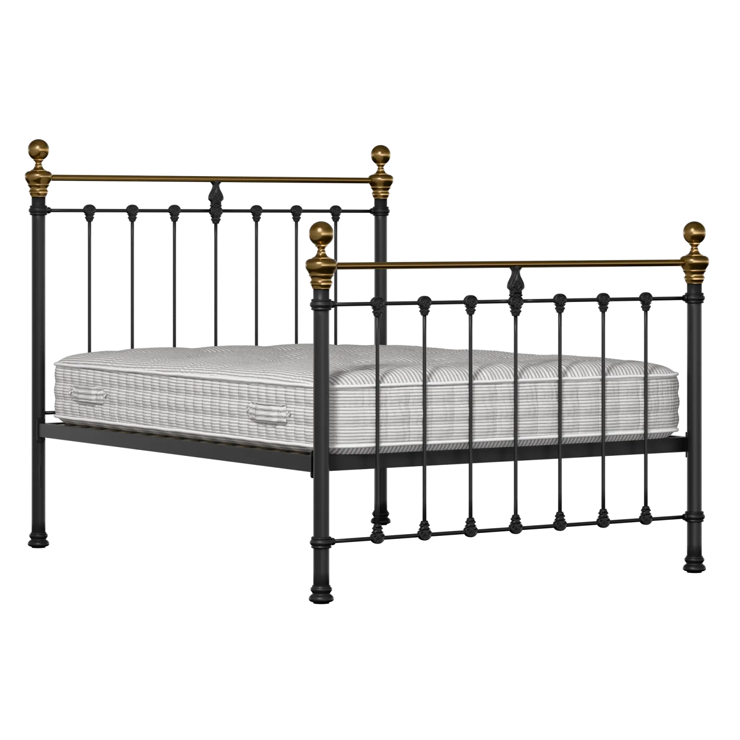 Hamilton iron/metal bed in black with Juno mattress