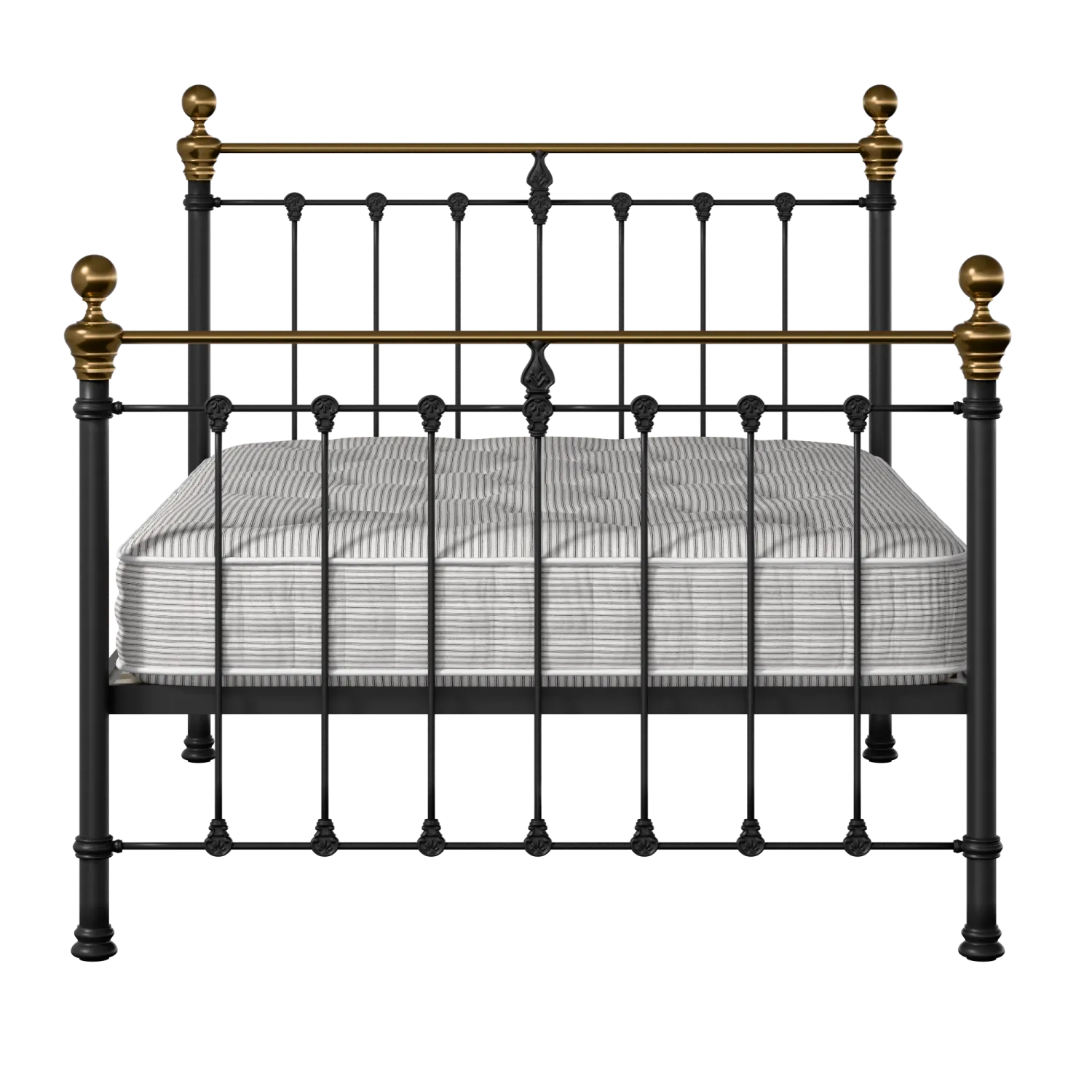 Hamilton iron/metal bed in black with Juno mattress