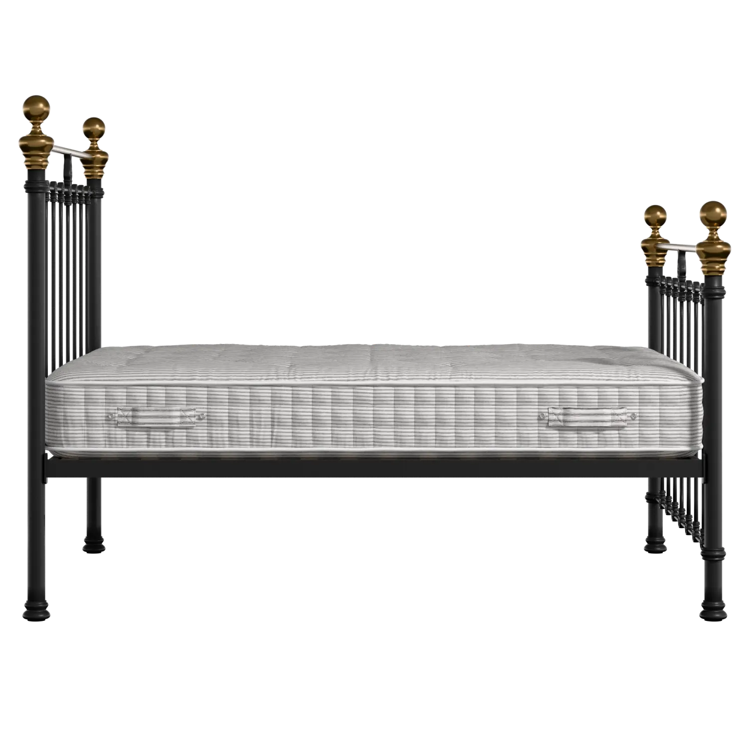 Hamilton iron/metal bed in black with Juno mattress