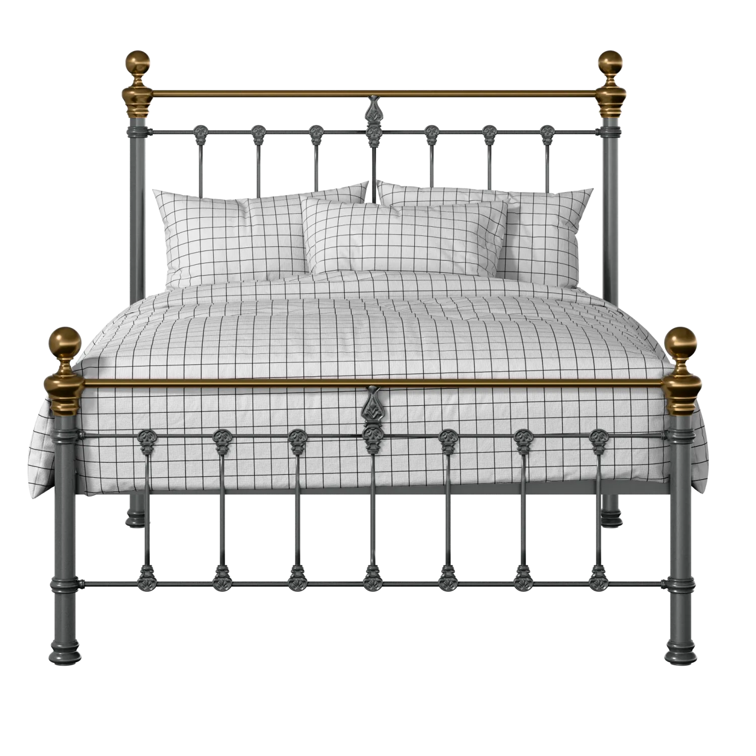 Hamilton Low Footend iron/metal bed in pewter