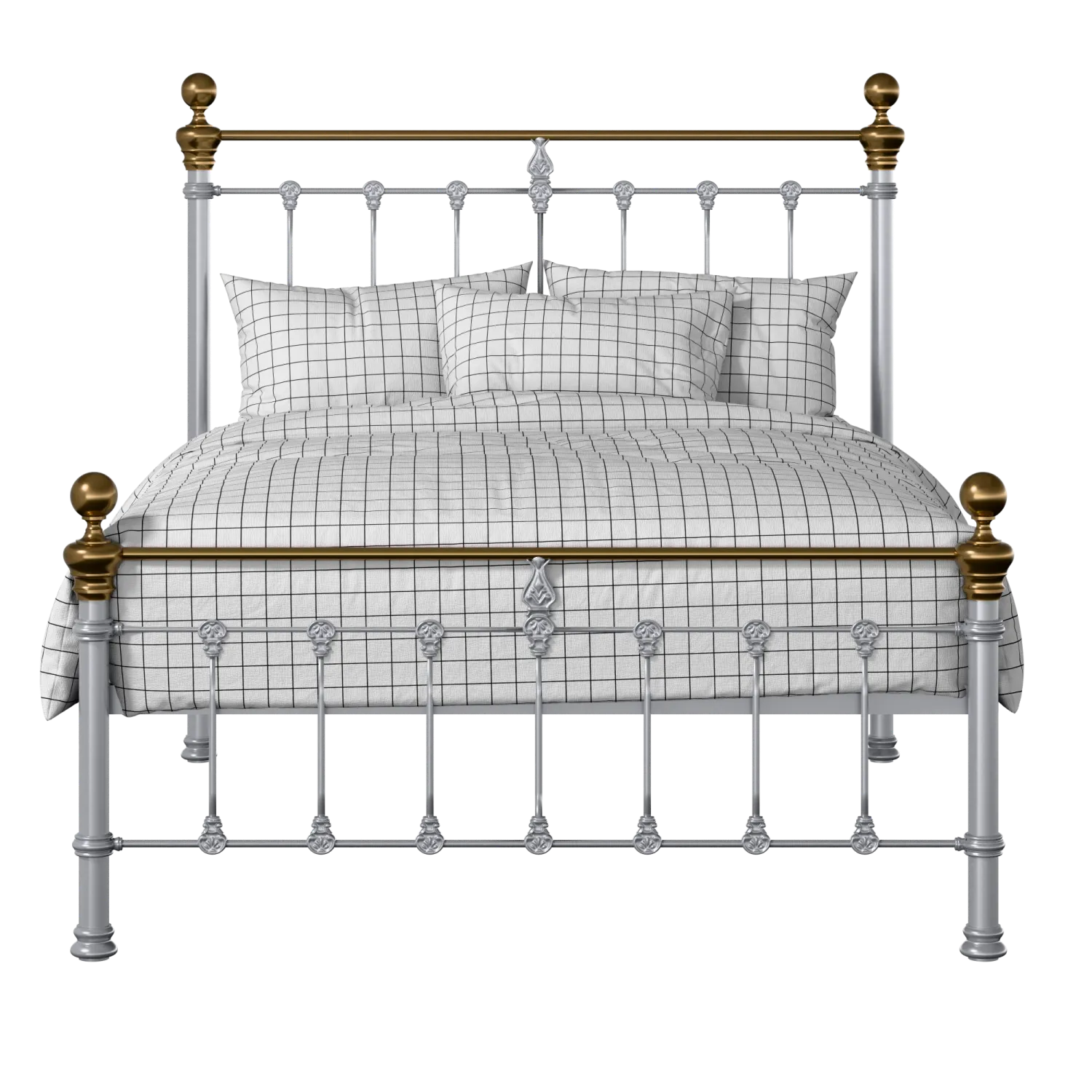Hamilton Low Footend iron/metal bed in silver
