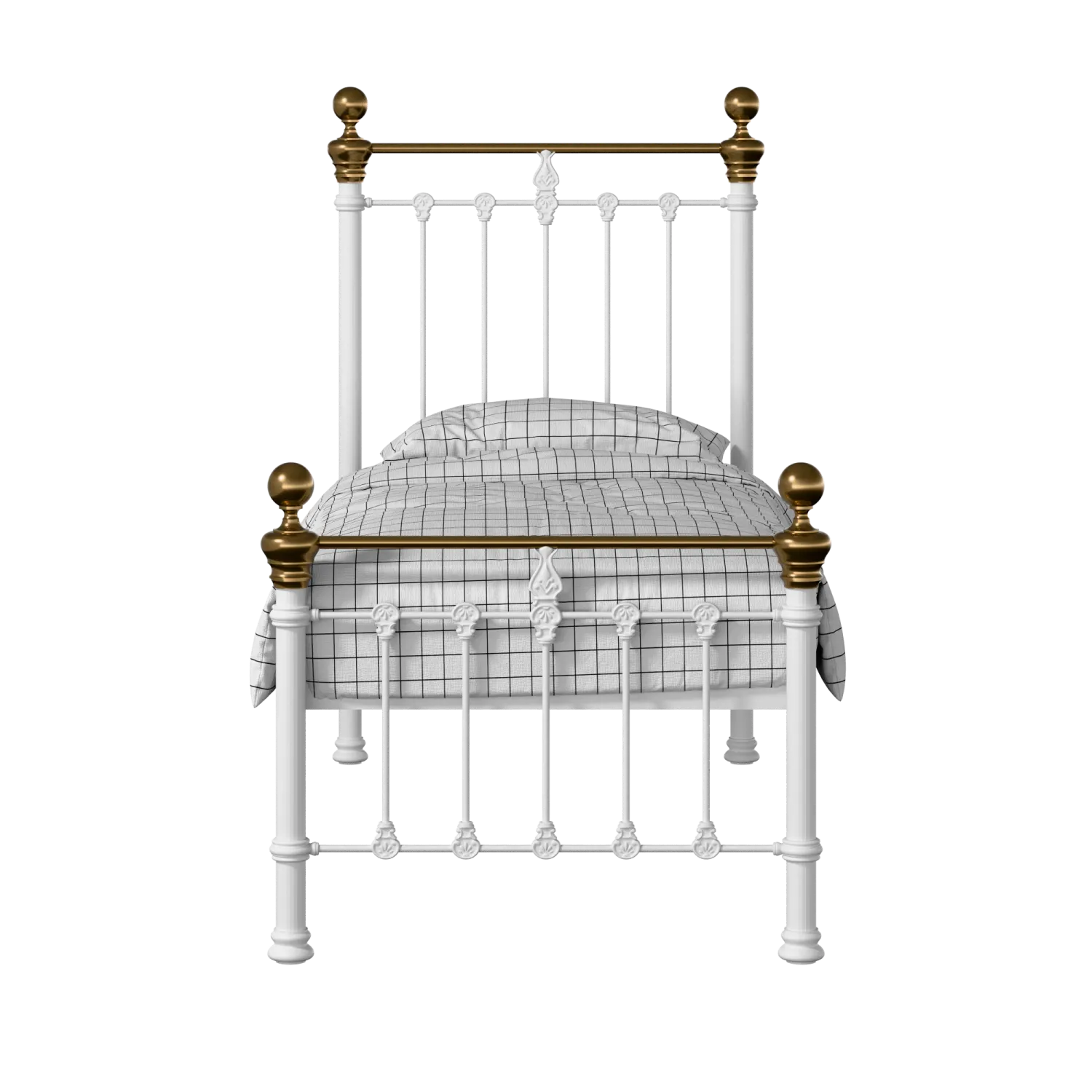Hamilton Low Footend iron/metal single bed in white