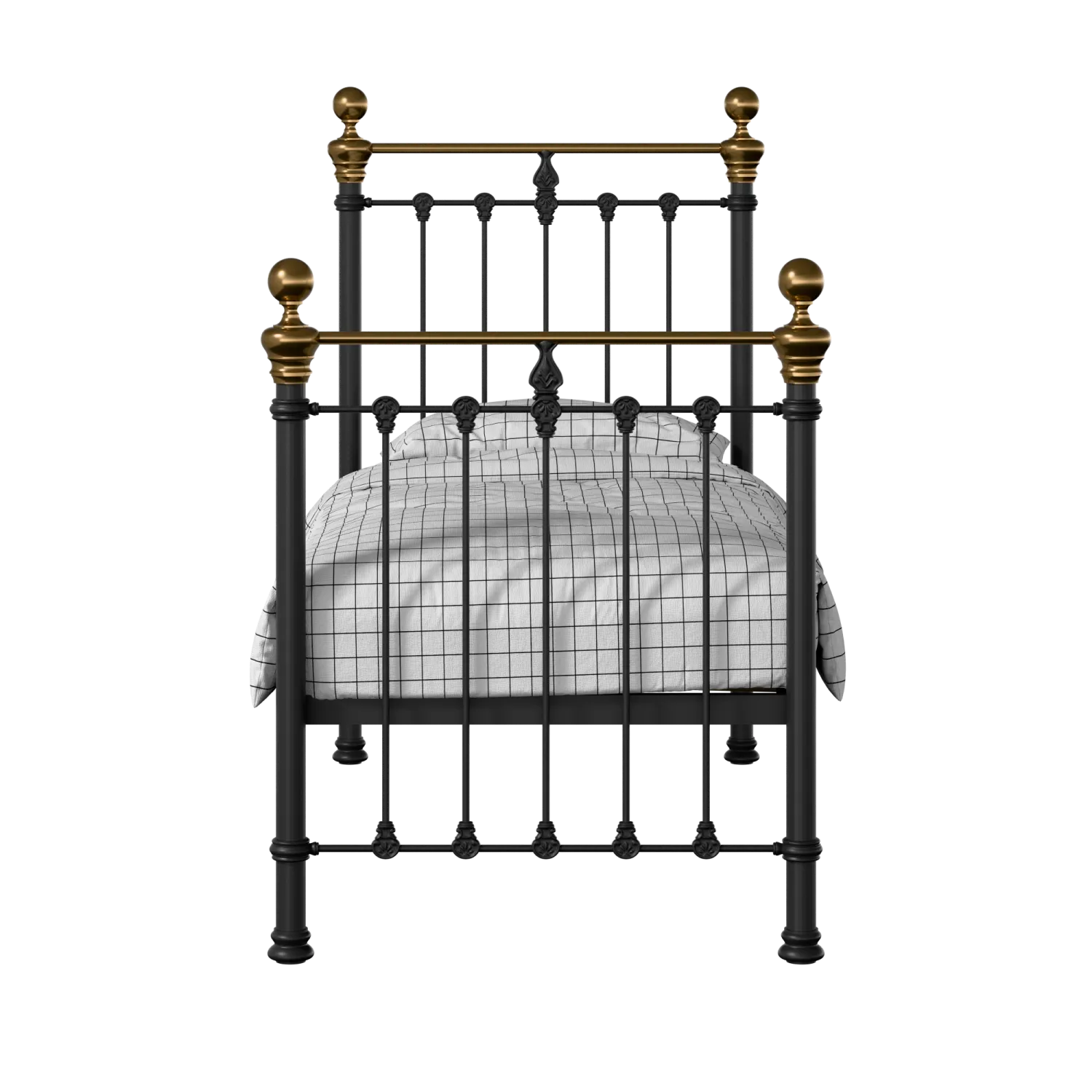 Hamilton iron/metal single bed in black