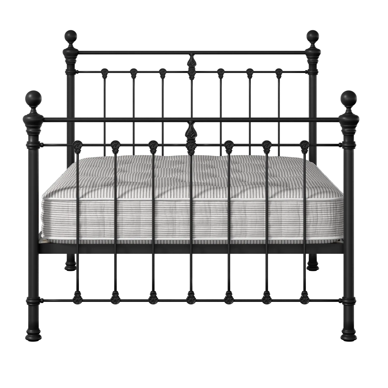 Hamilton Solo ijzeren bed in zwart met matras