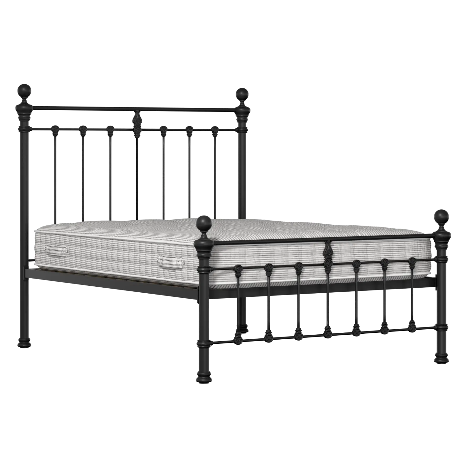 Hamilton Solo Low Footend letto in ferro nero con materasso