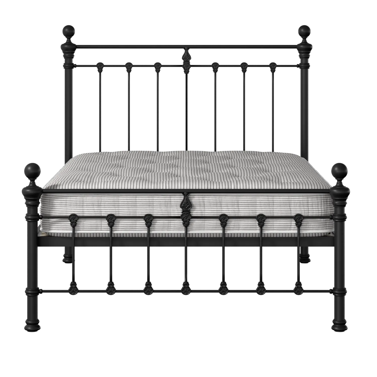 Hamilton Solo Low Footend letto in ferro nero con materasso