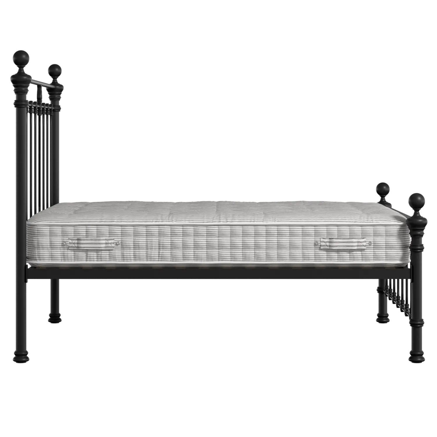 Hamilton Solo Low Footend letto in ferro nero con materasso