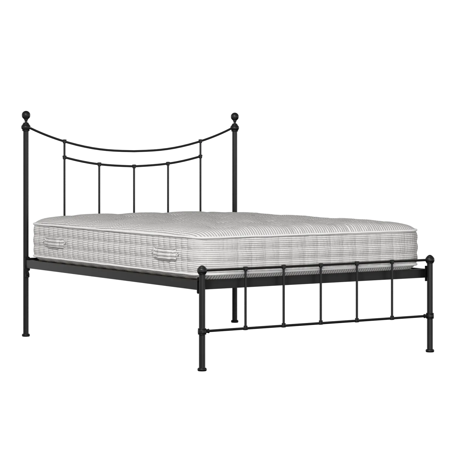 Isabelle lit en métal noir avec matelas