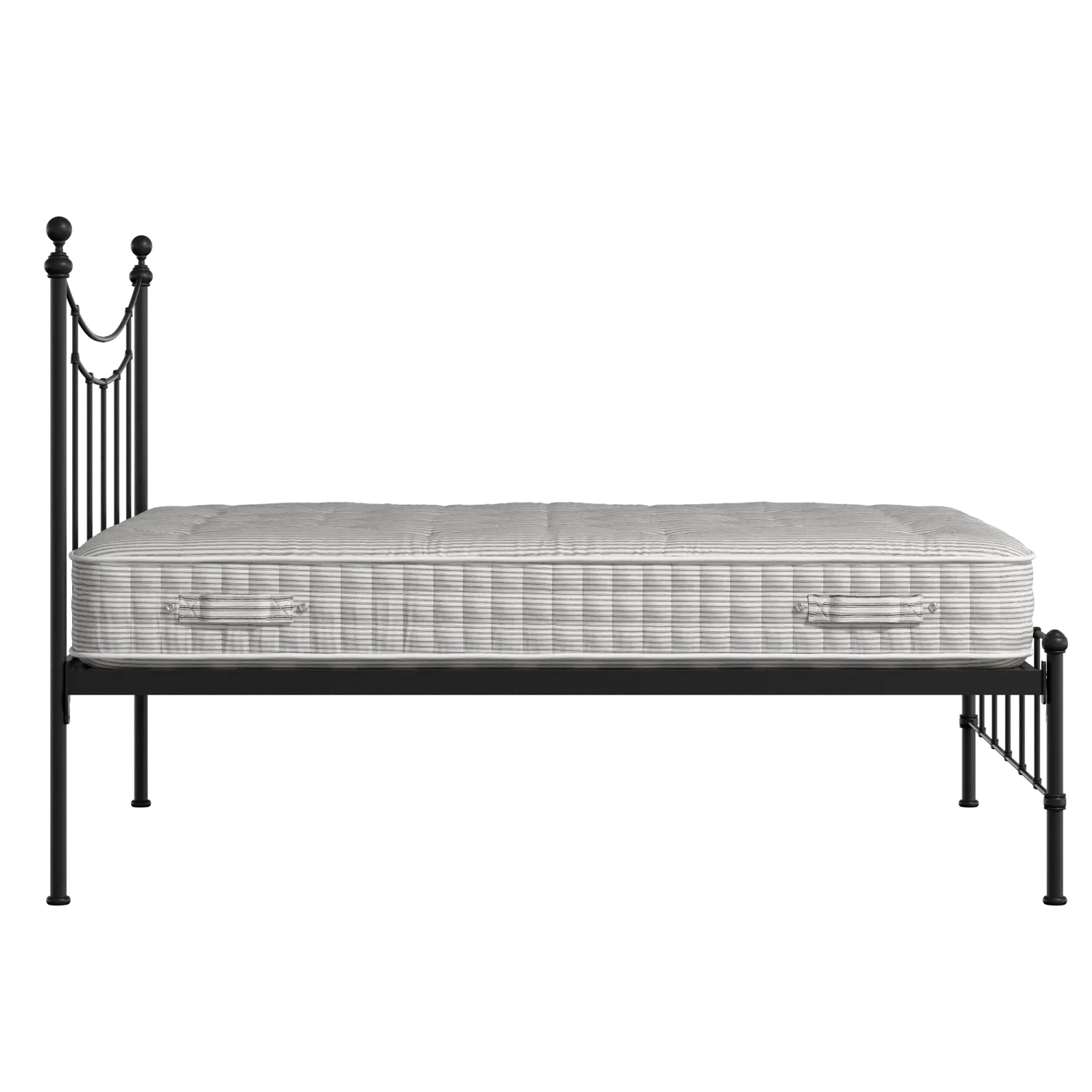 Isabelle lit en métal noir avec matelas