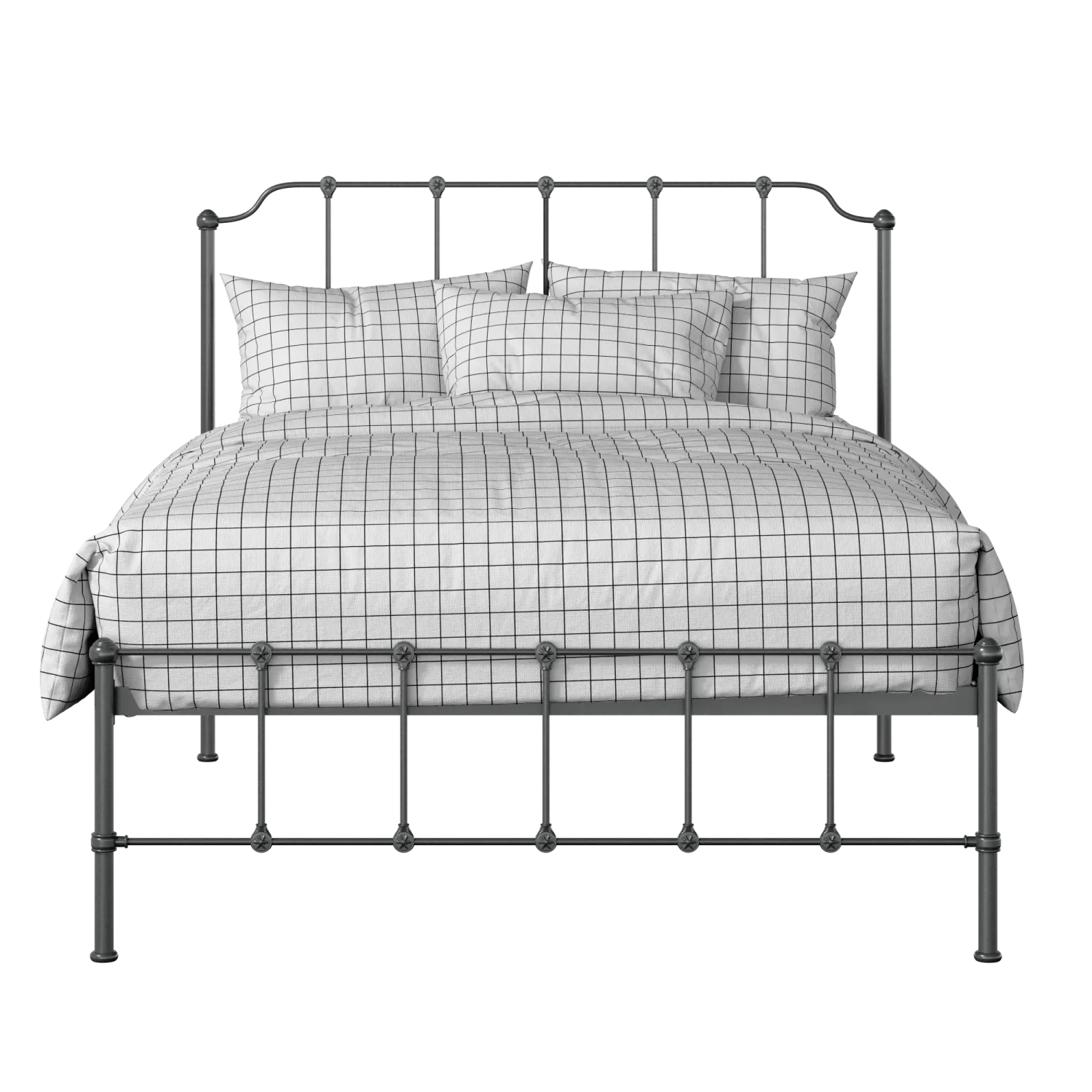 Julia iron/metal bed in pewter
