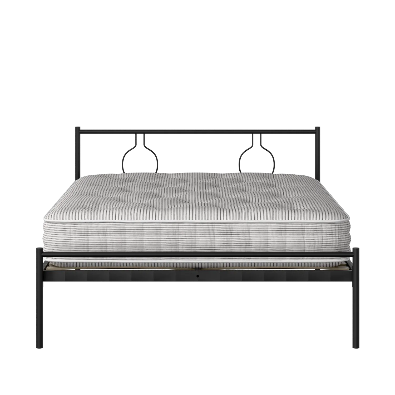 Meiji cama de metal en negro con colchón
