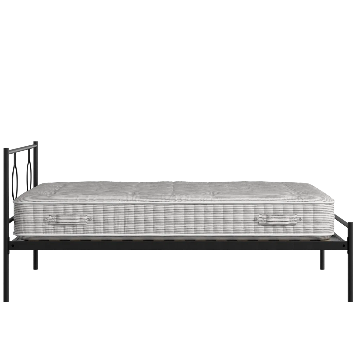 Meiji cama de metal en negro con colchón