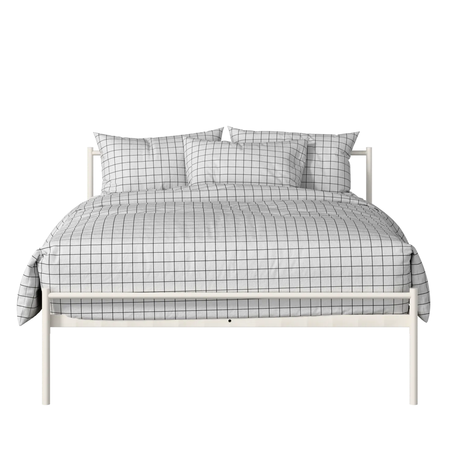 Meiji cama de metal en crema