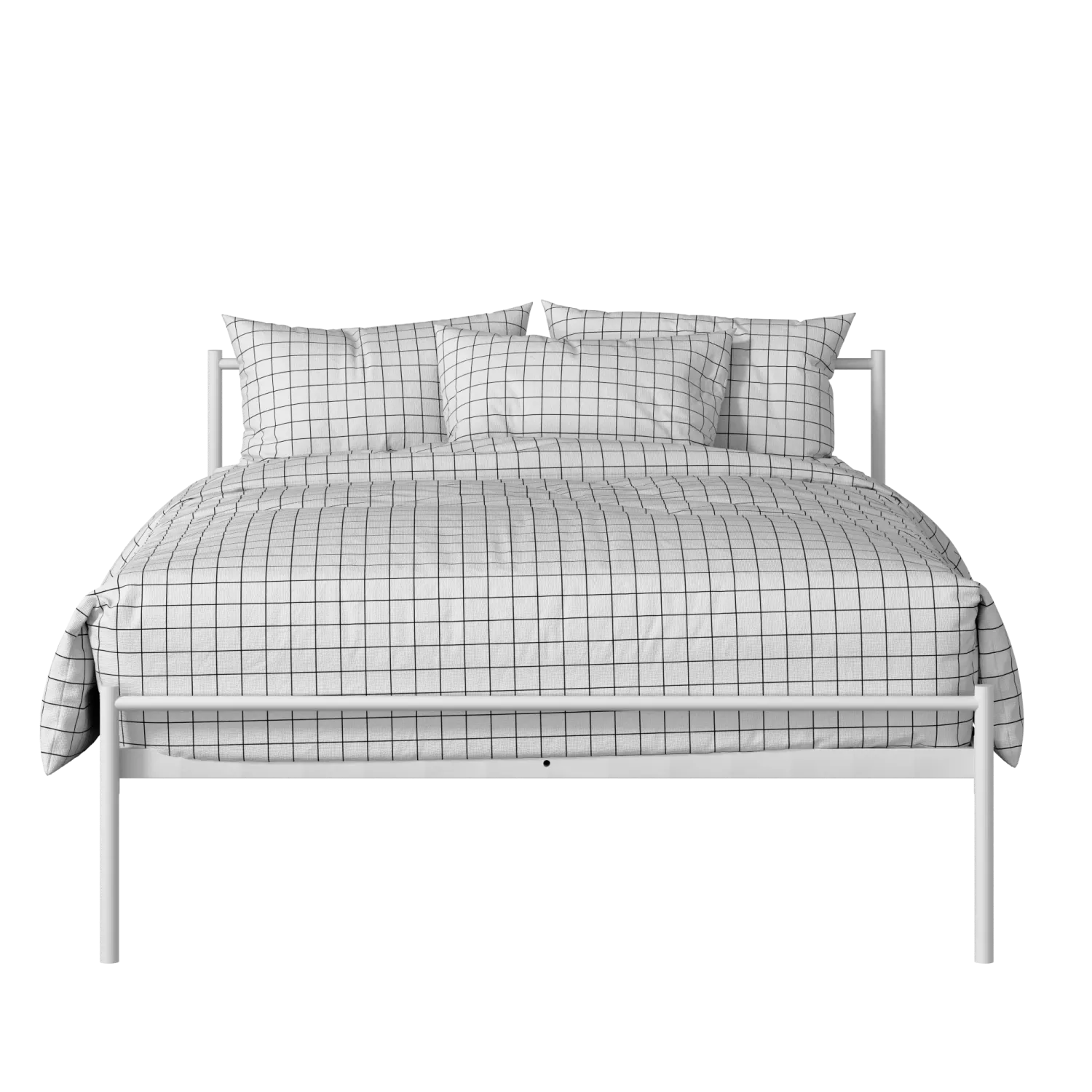 Meiji cama de metal en blanco