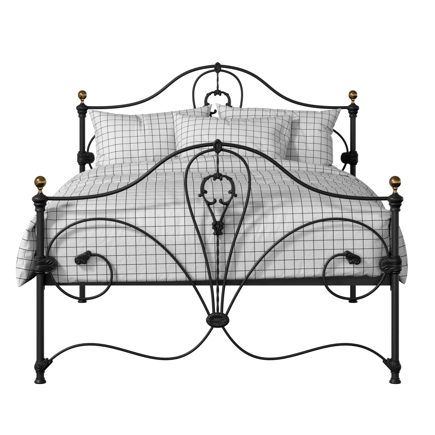 Melrose Metallbett in Schwarz