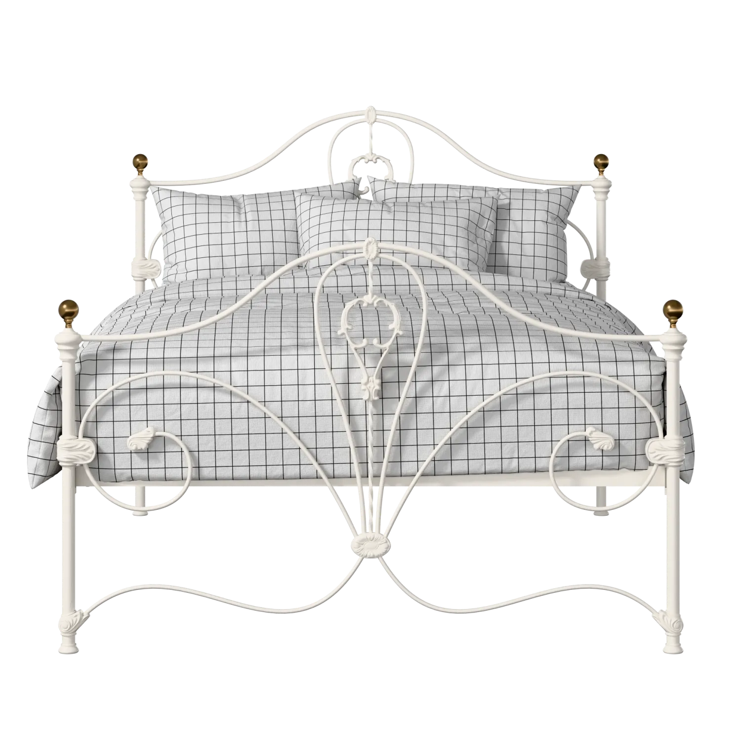 Melrose Metallbett in Elfenbein