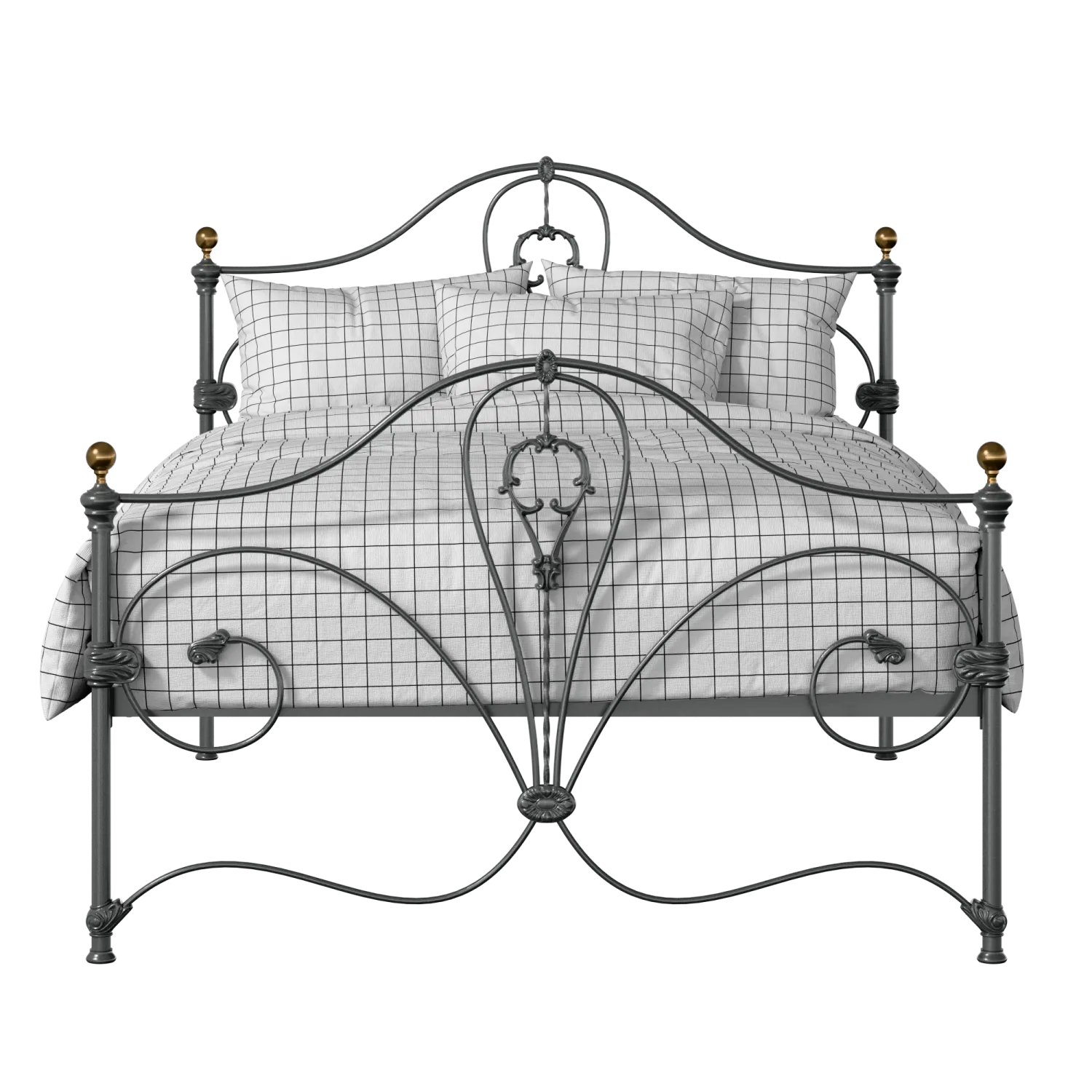 Melrose iron/metal bed in pewter