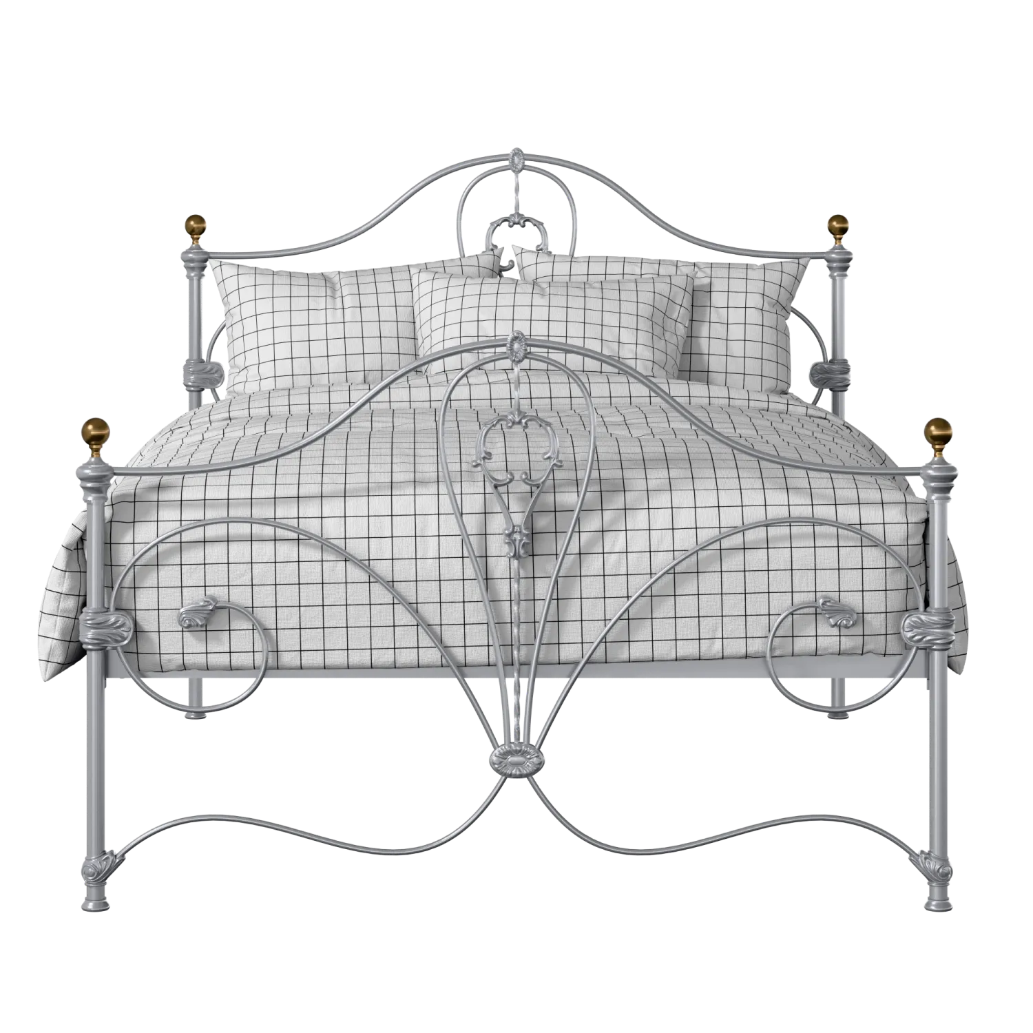 Melrose iron/metal bed in silver