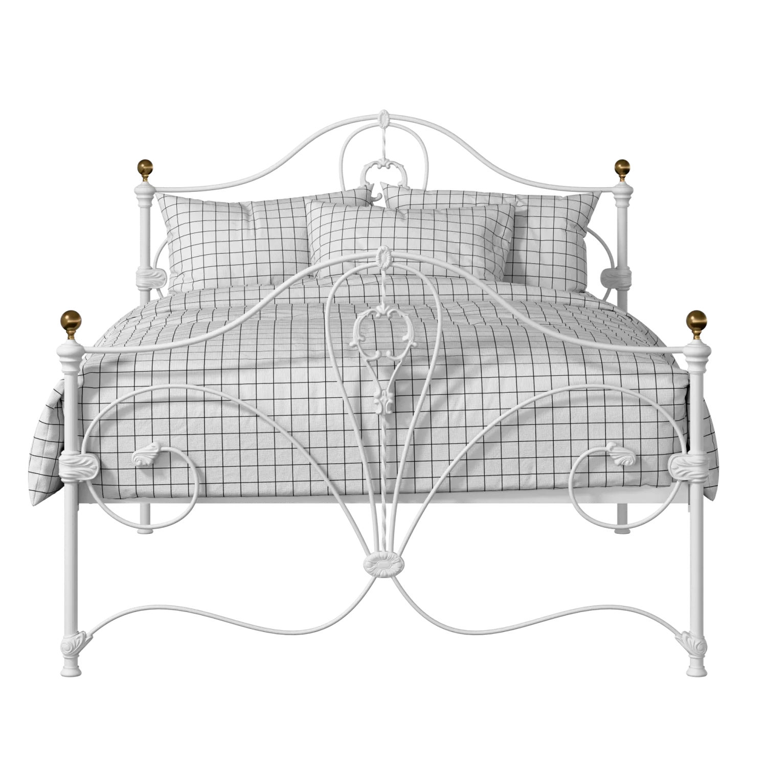 Melrose Metallbett in Weiß