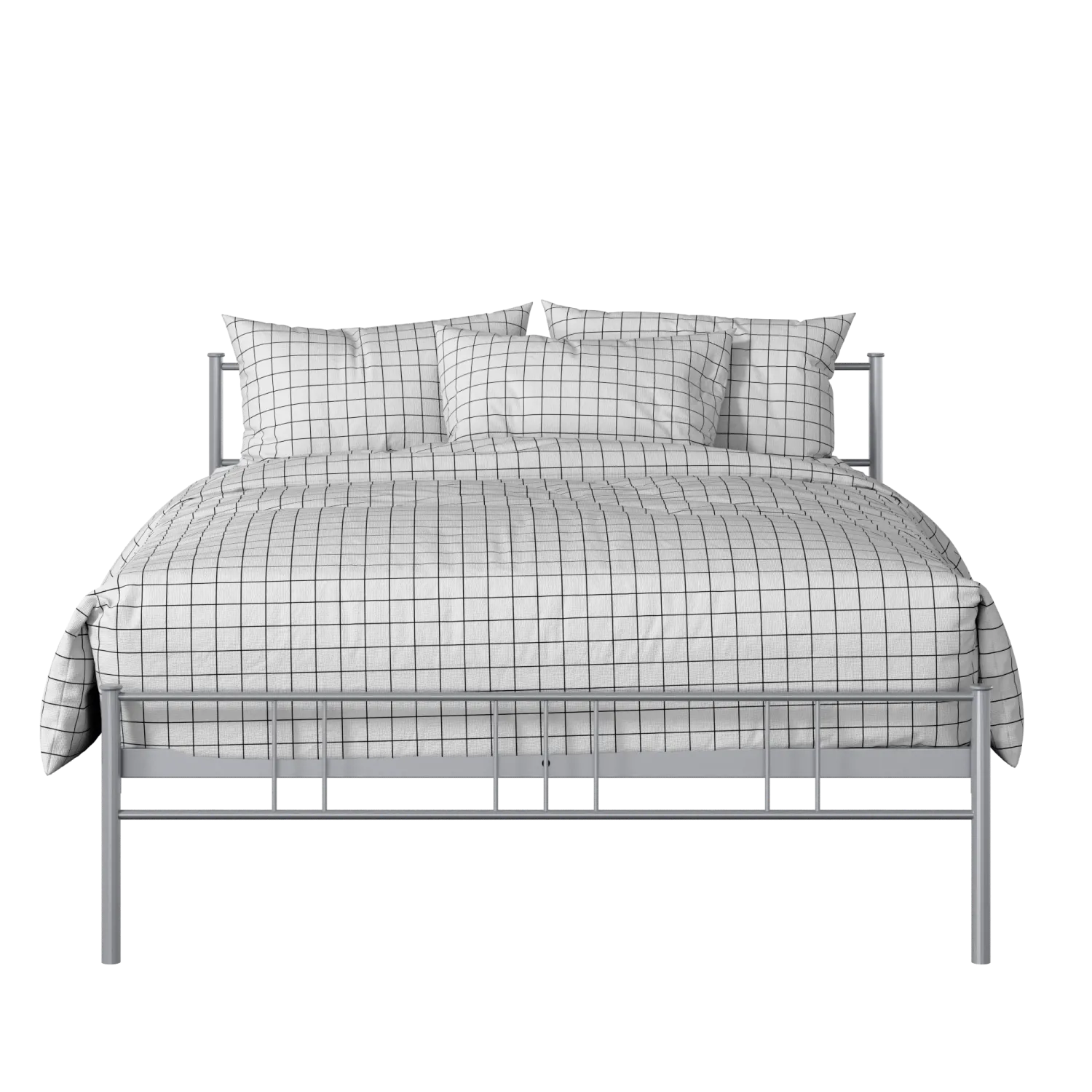 Mortlake iron/metal bed in silver