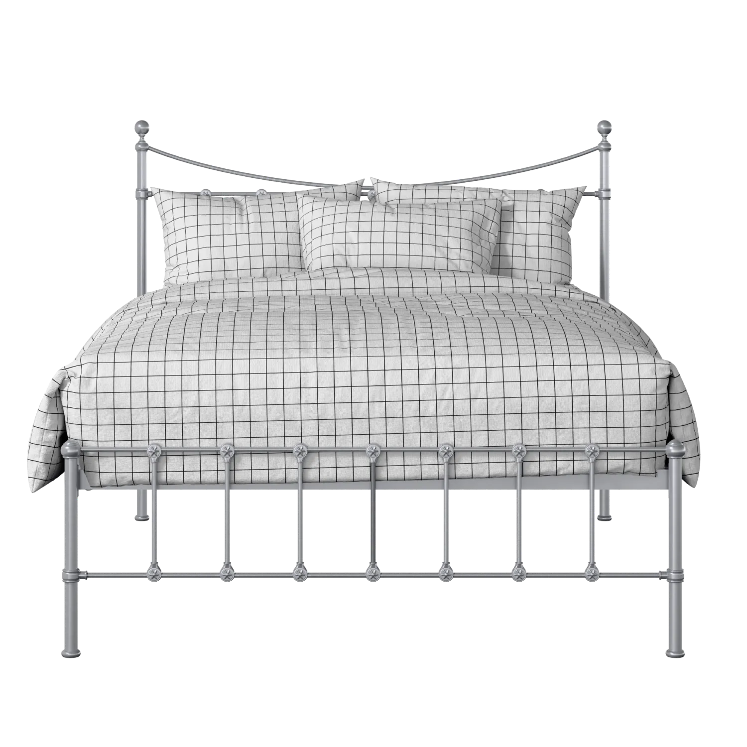 Olivia iron/metal bed in silver