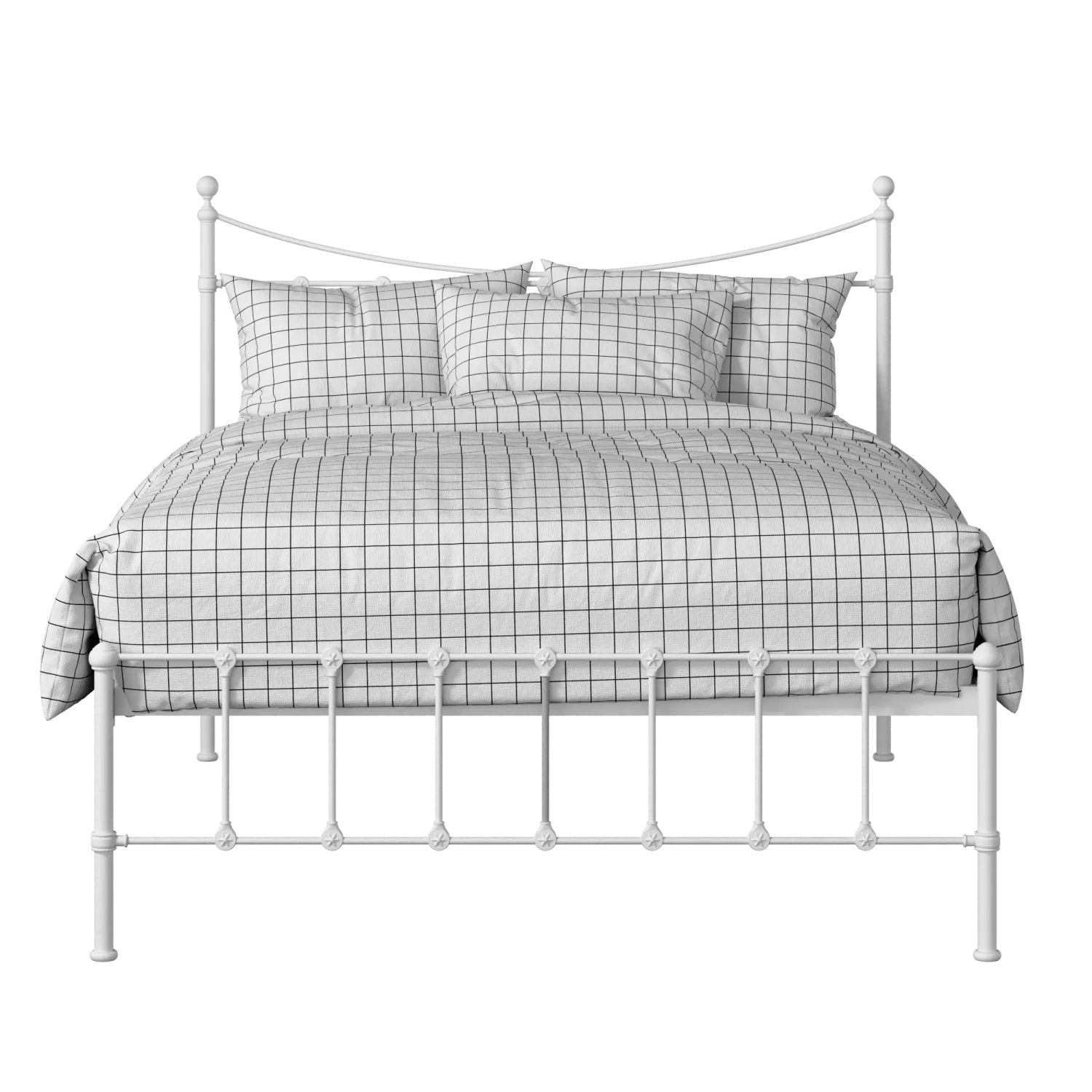 Olivia iron/metal bed in white