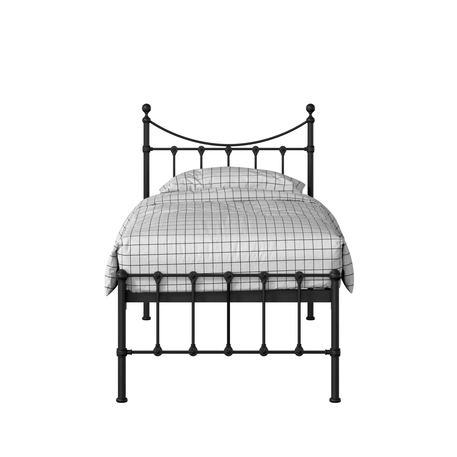 Olivia iron/metal single bed in black
