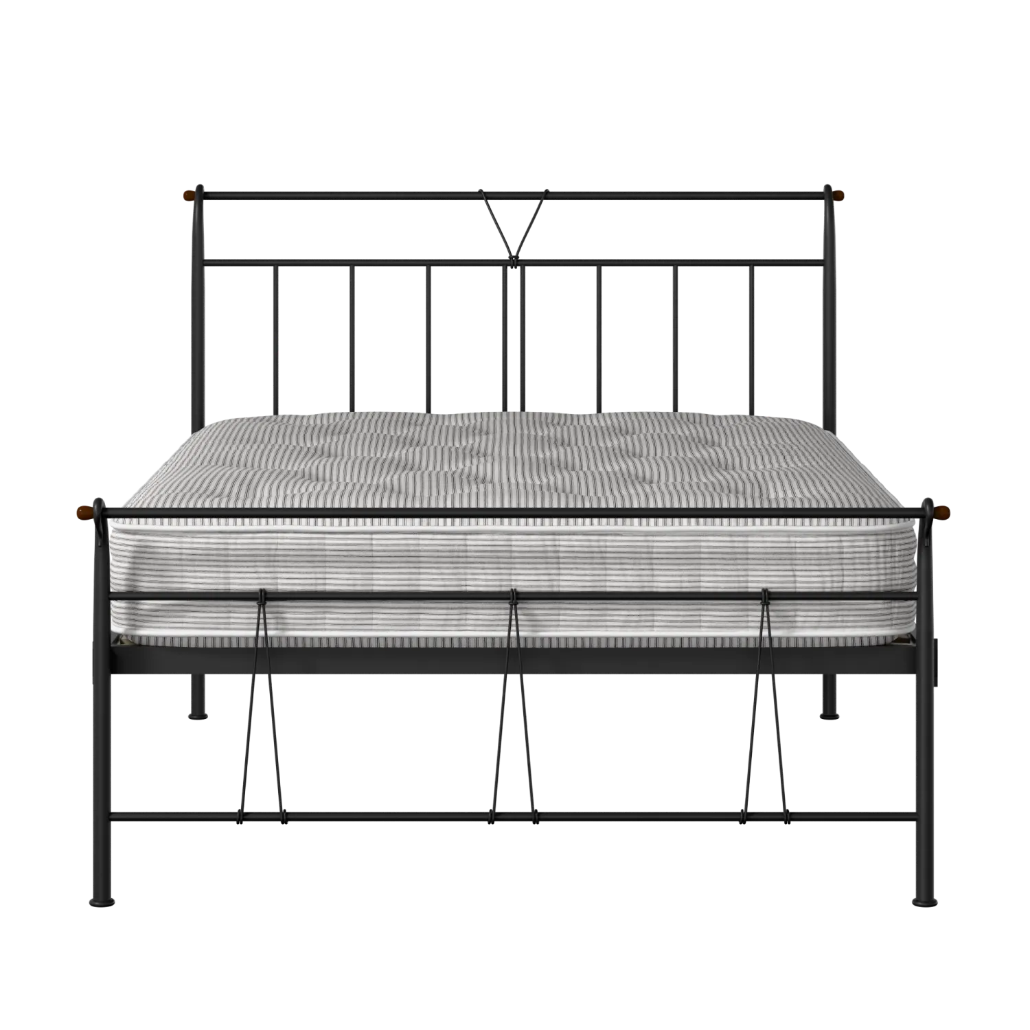 Pellini cama de metal en negro con colchón
