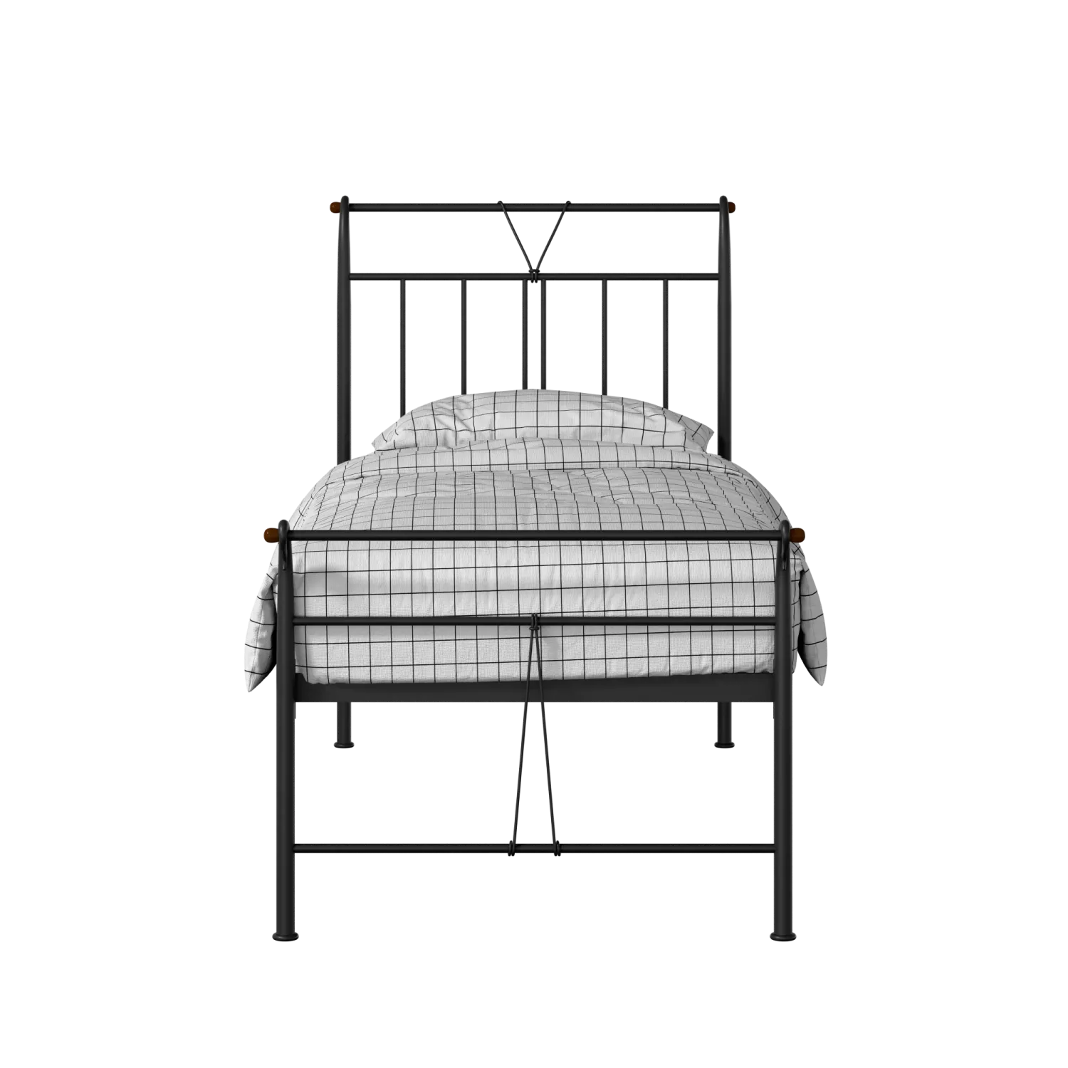Pellini cama individual de metal en negro
