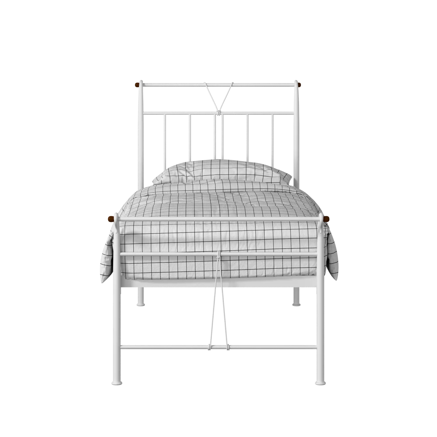 Pellini cama individual de metal en blanco