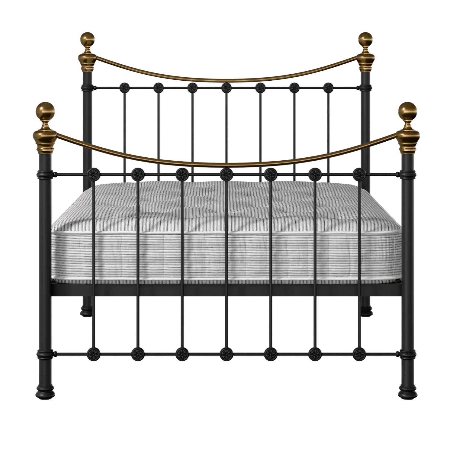 Selkirk iron/metal bed in black with Juno mattress