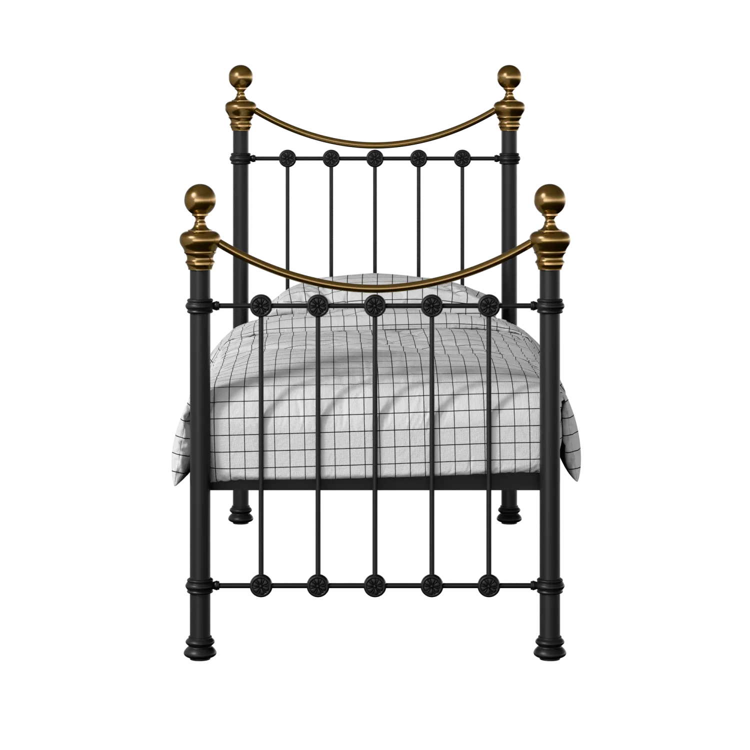 Selkirk iron/metal single bed in black