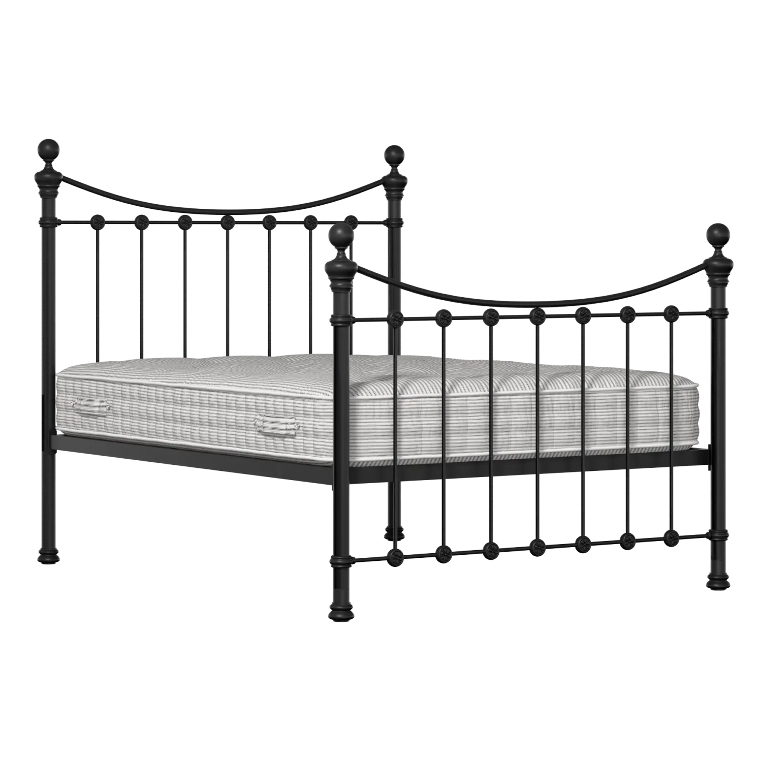 Selkirk Solo metallbett in schwarz mit Juno matratze
