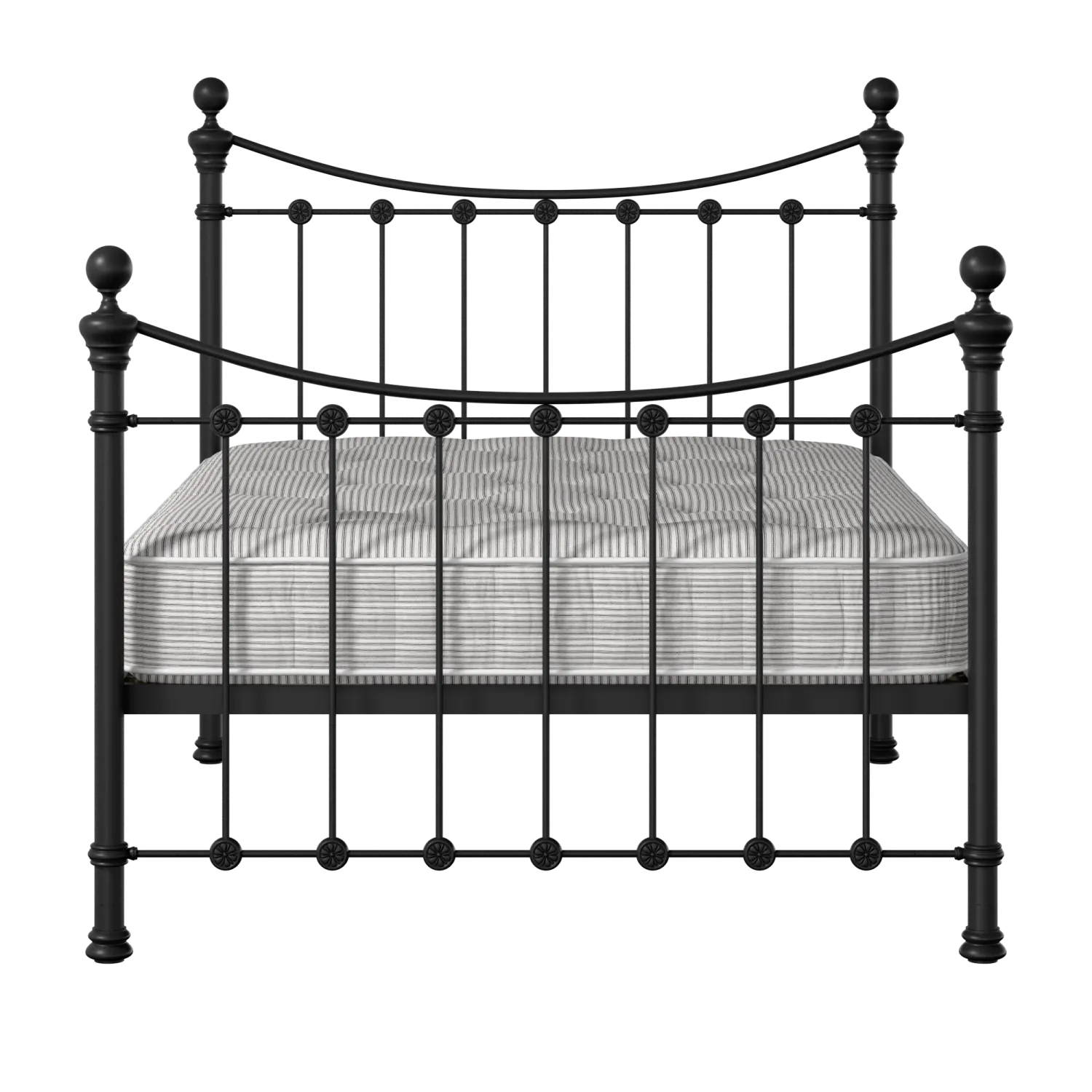 Selkirk Solo metallbett in schwarz mit Juno matratze