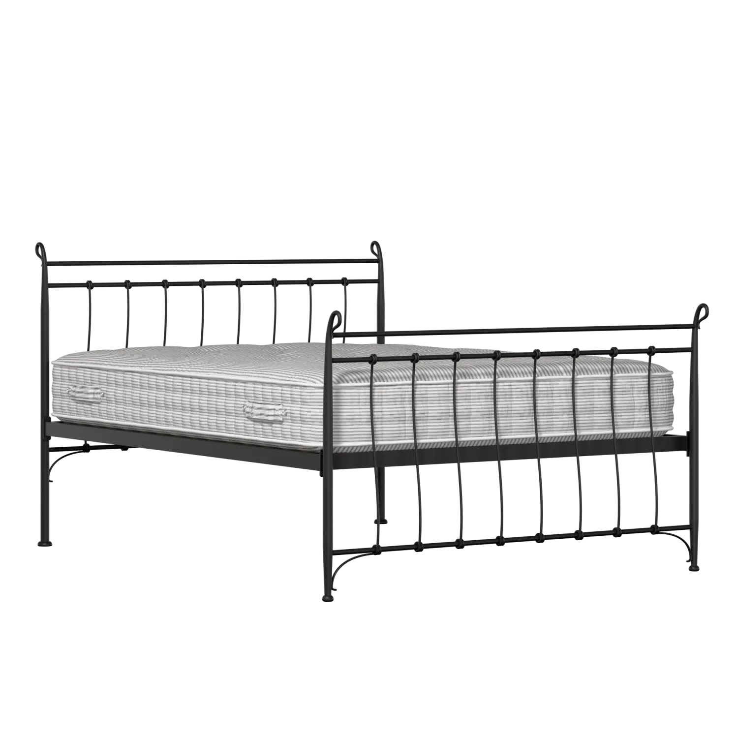 Tiffany iron/metal bed in black with Juno mattress