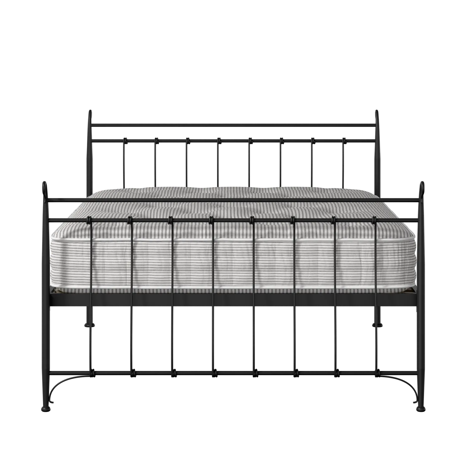 Tiffany iron/metal bed in black with Juno mattress