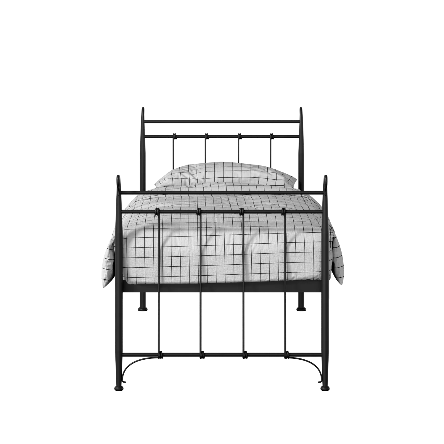 Tiffany iron/metal single bed in black
