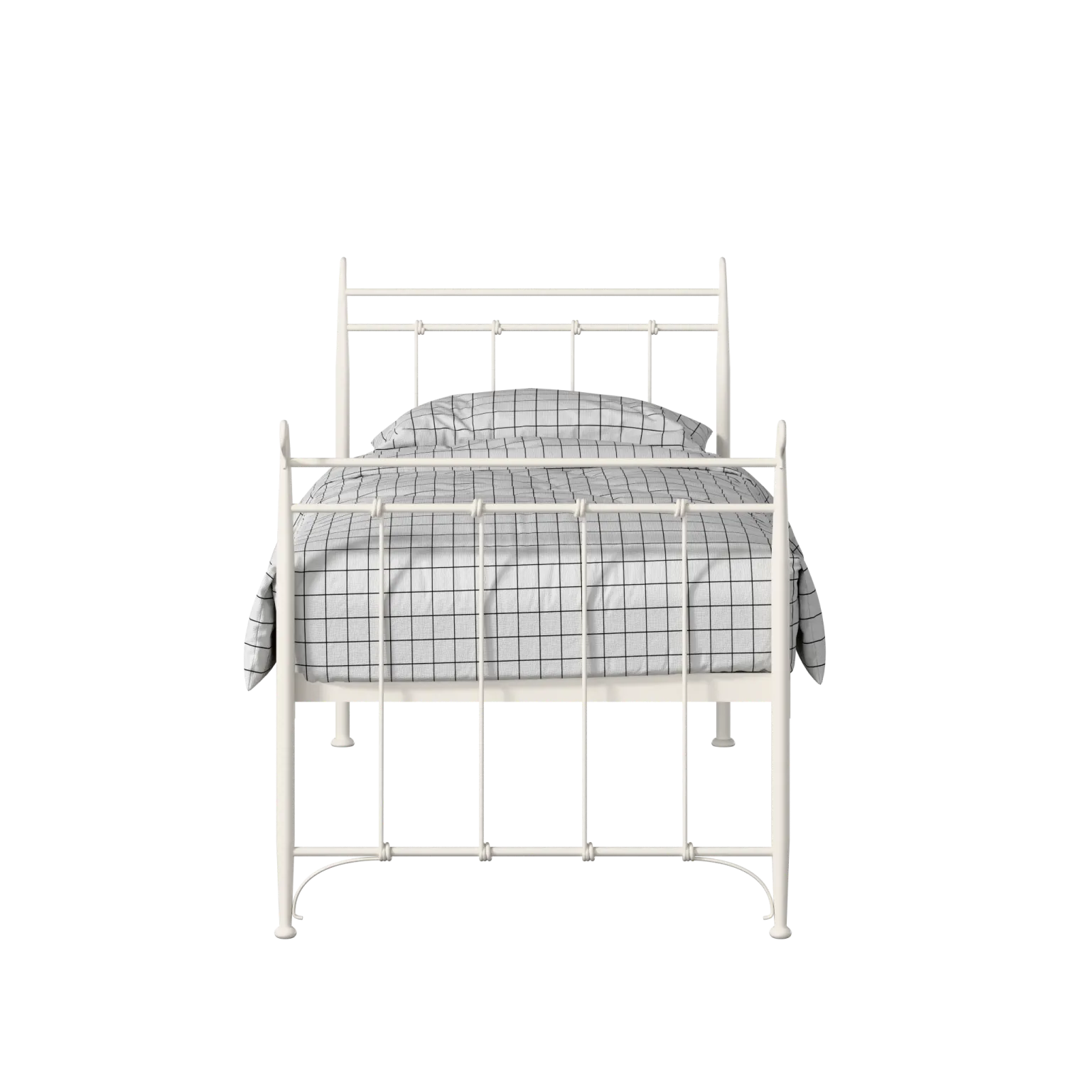 Tiffany iron/metal single bed in ivory