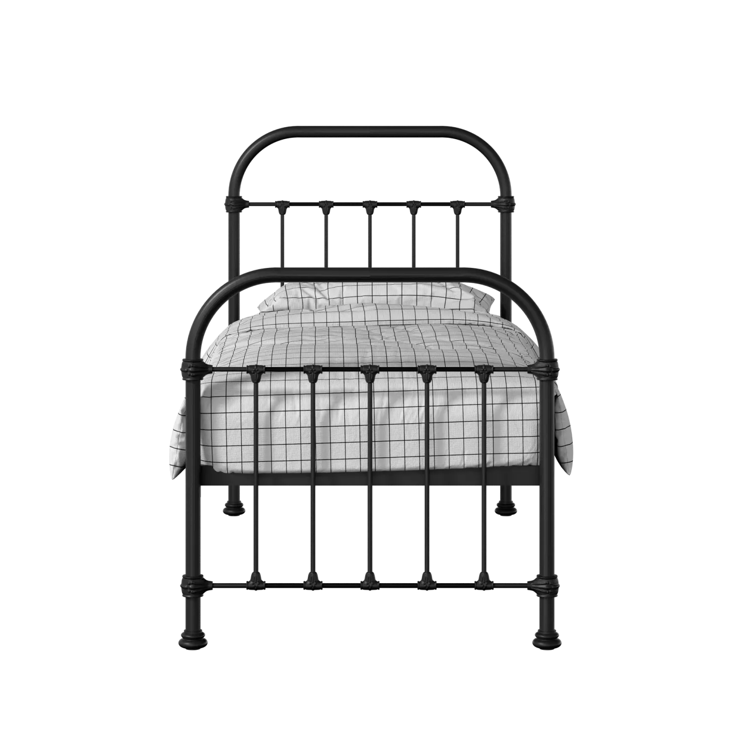 Timolin iron/metal single bed in black