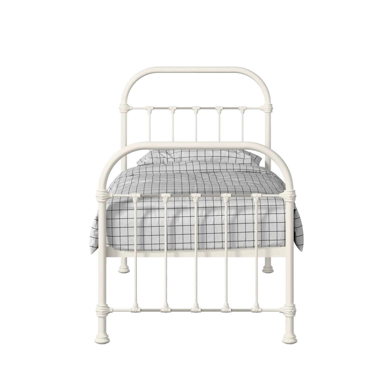 Timolin iron/metal single bed in ivory
